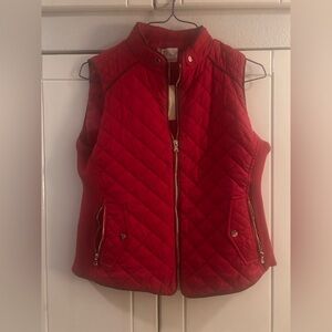 Active USA Quilted Red Women's Vest